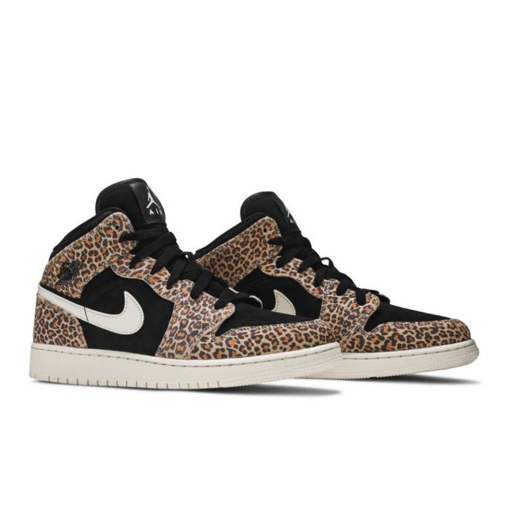 Air Jordan 1 Mid SE GS 'Leopard'